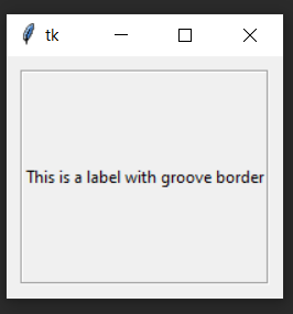 tkinter - groove label border